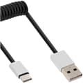 Miniatyrbild 1 av 4: InLine 35876, 0,5 m, USB A, USB C, 2.0, hane-hane, aluminium, svart