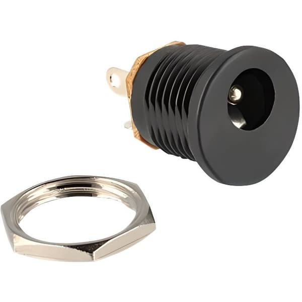 Strömkontakt - DeLOCK - DC 2,1 x 5,5 mm - Hona - Svart