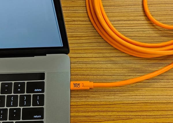 TETHER TOOLS USB-C till micro USB B 2.0 5 pin TetherPro CUC2515 - Orange 4.60m