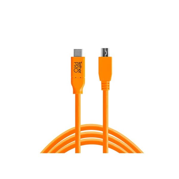 TETHER TOOLS USB-C till micro USB B 2.0 5 pin TetherPro CUC2515 - Orange 4.60m