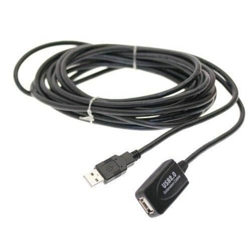 PremiumCord USB 2.0 Repeater med 5m A/M-A/F förlängningskabel - ku2rep5