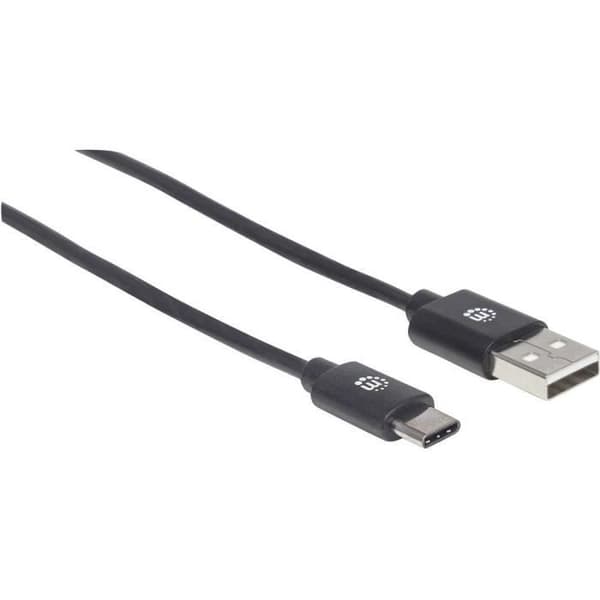 Manhattan USB-kabel USB 2.0 USB-A hane, USB-C hane 50.00 cm svart 354912