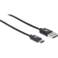 Miniatyrbild 2 av 3: Manhattan USB-kabel USB 2.0 USB-A hane, USB-C hane 50.00 cm svart 354912