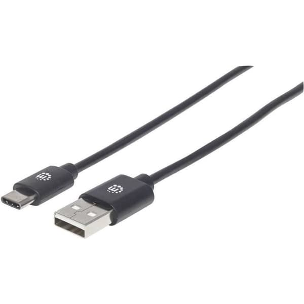Manhattan USB-kabel USB 2.0 USB-A hane, USB-C hane 50.00 cm svart 354912