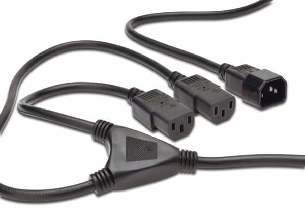 Premiumcord strömkabel - kpsy - Förlängningskabel för PC 230 V Hane Y förlängning 2X
