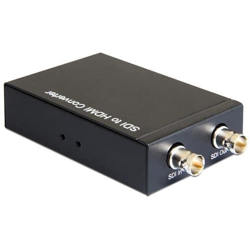 Videoadapter - DeLOCK - 93237 - 3G-SDI till HDMI - BNC- och HDMI-A-kontakter - Svart