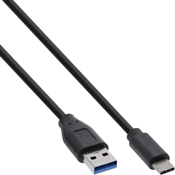 USB-kabel - InLine - USB Typ A (H) till USB-C (H) - USB 3.1 - 50 cm - 3 A - Svart