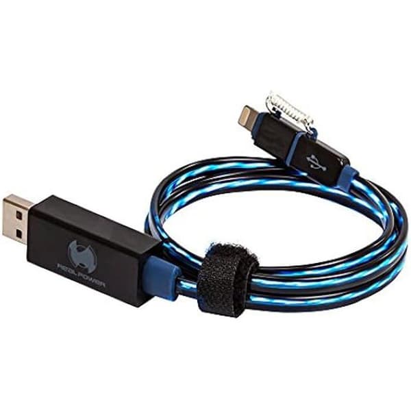Real Power LED Flytande Kabel 2 i 1 Svart/Blå