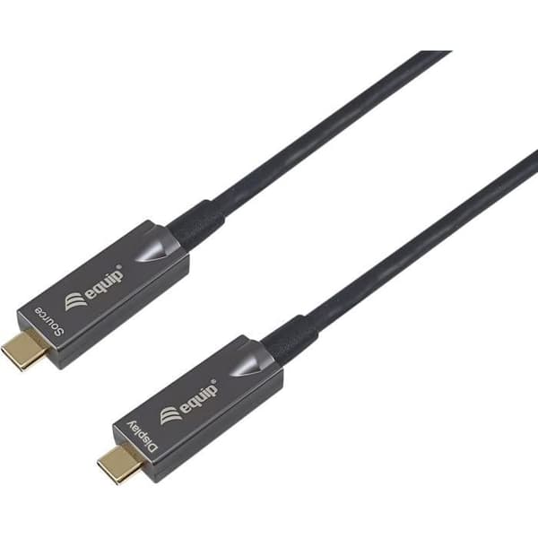 Aktiv USB-C till C optisk kabel - EQUIP - 119462 - 10m - 4K/60Hz - 10 Gbit/s