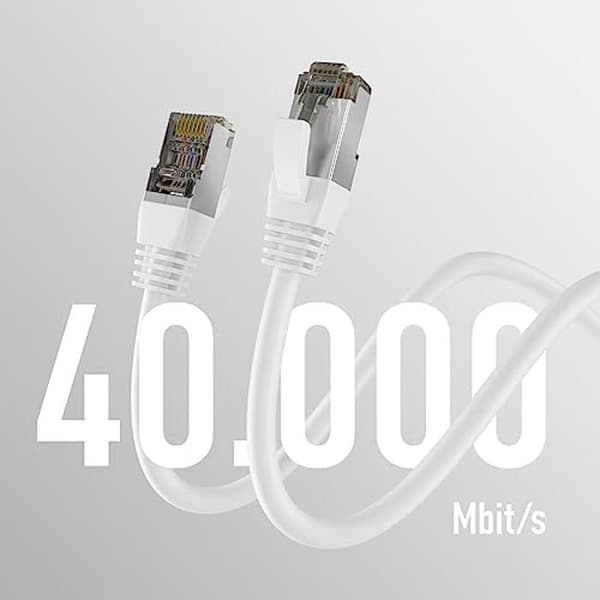 Nätverkskabel CAT. 8 - EFB-Elektronik - 3 m - 40 Gbit/s - PoE-överföring - Anti-torsionsskydd