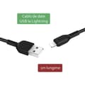 Miniatyrbild 5 av 6: Hoco - Flash datakabel (X20) - USB-A till Lightning, 10W, 2,4A, 1,0m - Svart