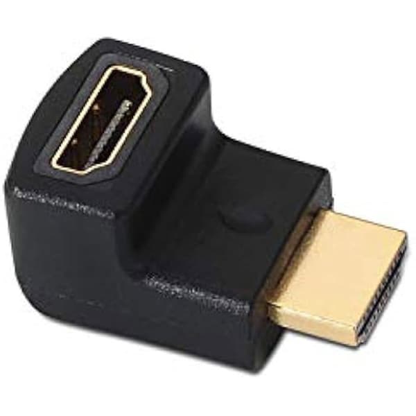 HDMI-adapter - AISENS - A121 - Svart färg - Vinkelkontakt - Idealisk för små utrymmen
