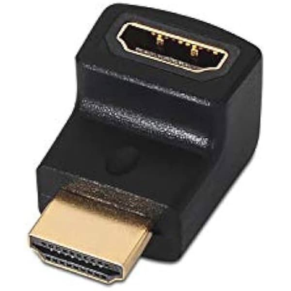 HDMI-adapter - AISENS - A121 - Svart färg - Vinkelkontakt - Idealisk för små utrymmen