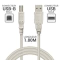 Miniatyrbild 2 av 3: USB-kabel för skrivare - Okänt märke - 1.8m - USB 2.0 - Svart