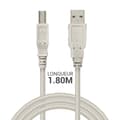 Miniatyrbild 1 av 3: USB-kabel för skrivare - Okänt märke - 1.8m - USB 2.0 - Svart