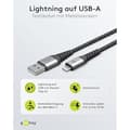 Miniatyrbild 2 av 2: Lightning-kabel - GOOBAY - 49269 - MFi-certifierad - 2 m - Hållbar textil med metallkontakter