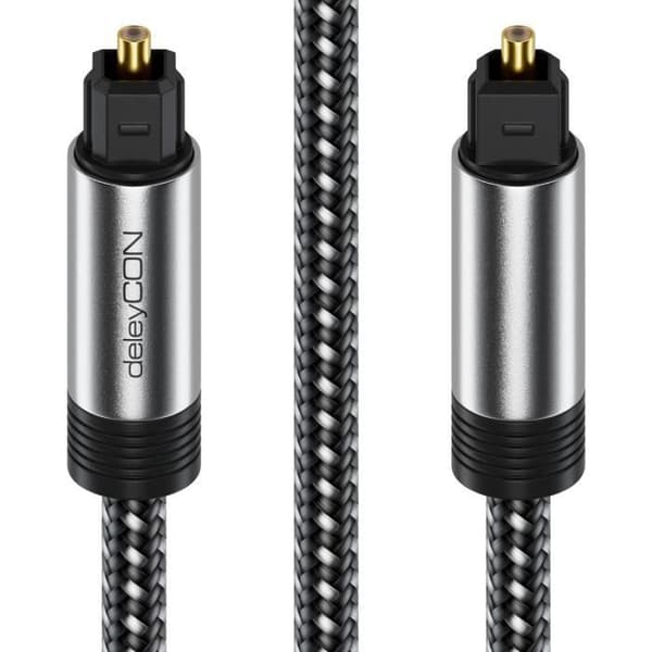 Digital ljudkabel - DELEYCON - Toslink - 10m - Fiberoptik - Förlustfri överföring