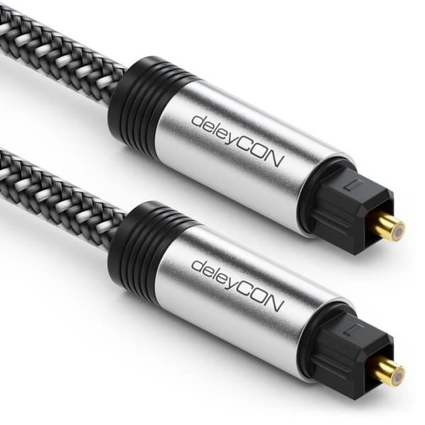 Digital ljudkabel - DELEYCON - Toslink - 10m - Fiberoptik - Förlustfri överföring