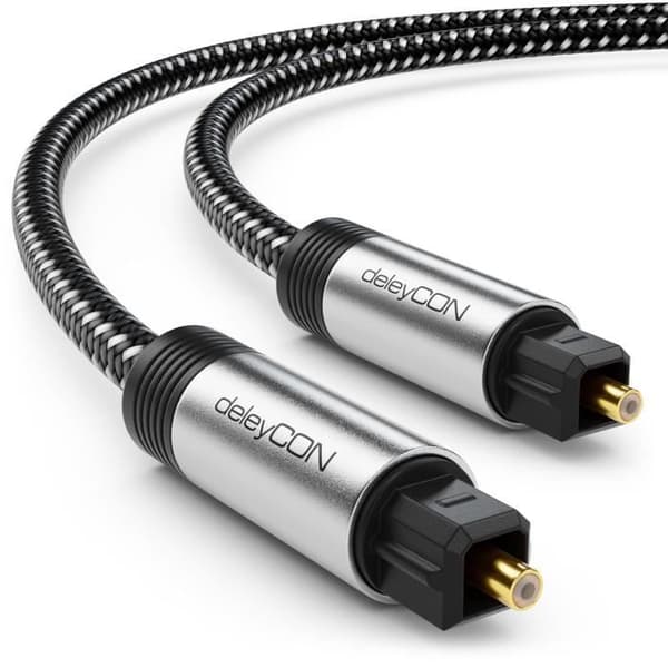 Digital ljudkabel - DELEYCON - Toslink - 10m - Fiberoptik - Förlustfri överföring