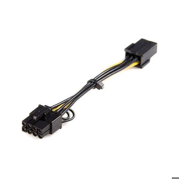Strömförsörjningadapterkabel - STARTECH - PCI Express - 6 pinnar till 8 pinnar - 15 cm - Gul