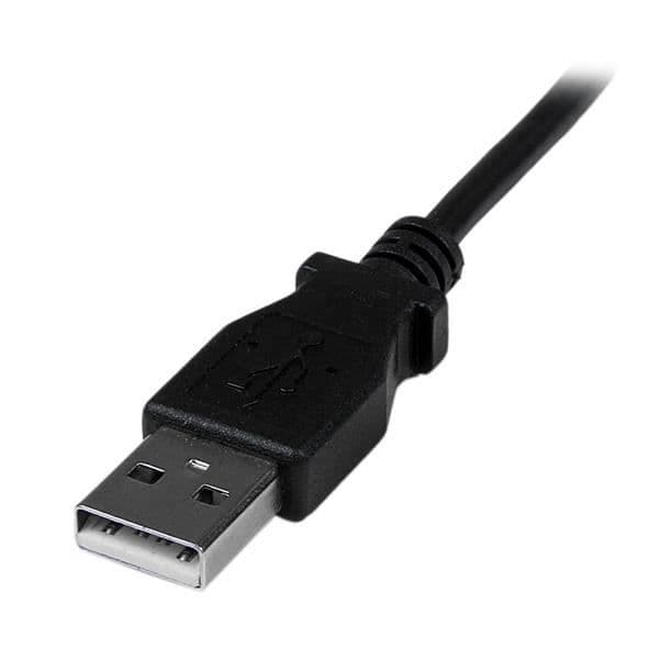 Mini USB-A till Mini B-kabel vinklad 90° nedåt - STARTECH - 2m - Dubbelskärmad - 90 graders kontakt