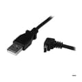 Miniatyrbild 2 av 4: Mini USB-A till Mini B-kabel vinklad 90° nedåt - STARTECH - 2m - Dubbelskärmad - 90 graders kontakt