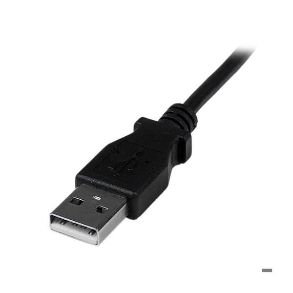 Mini USB-A till Mini B-kabel vinklad 90° nedåt - STARTECH - 2m - Dubbelskärmad - 90 graders kontakt