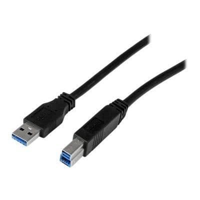 USB 3.0 A till B-certifierad kabel - STARTECH.COM - 1 m - Svart