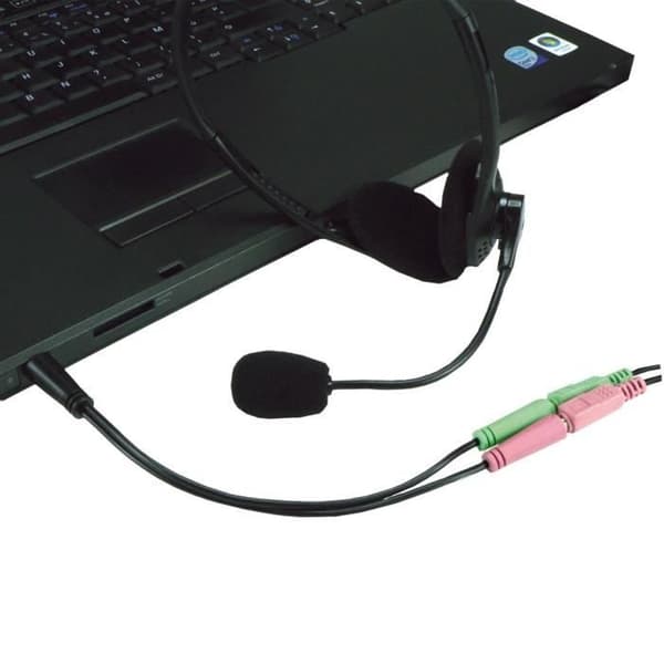Ljudadapter 3.5 mm - MCL - 4 kontakter - 20 cm - Mikrofon- och hörlursanslutning
