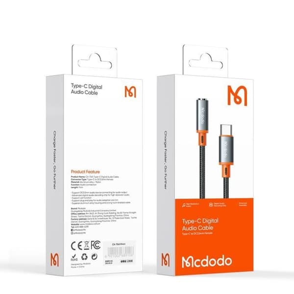 Mcdodo Castle Series USB-C Mini Jack Adapter med CA-7561 DAC