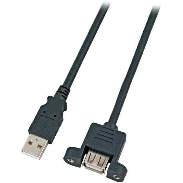 USB 2.0 förlängningskabel [1x USB 2.0 hane typ A - 1x USB 2.0 typ A hona] 0,50 m svart
