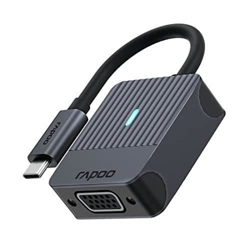 USB-C, USB-C TILL VGA ADAPTER, GRÅ RAPOO