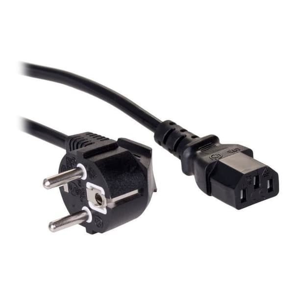 Akyga Pro Series AK-PC-01A Strömkabel CEE 7-7 (M) Vinklad för IEC 60320 C13 250V 10A 1,5m Svart