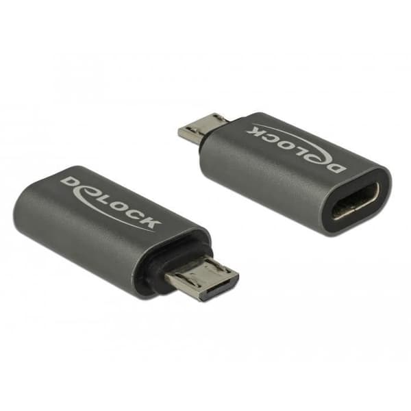 DELOCK 65927 USB 2.0 MICRO-B USB TYP C ADAPTER ANTRACIT