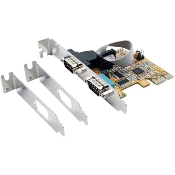 Utökningskort - EXSYS - EX-44082 - 2 DB9 seriella portar - PCIe x1 - Kompatibel med PC