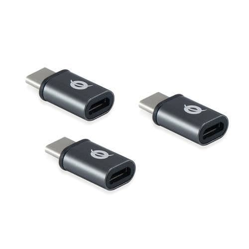 USB 2.0 Type-C kabeladapter och kontakt - Conceptronic - DONN05G - Svart - Aluminium - 0,48 Gbit/s