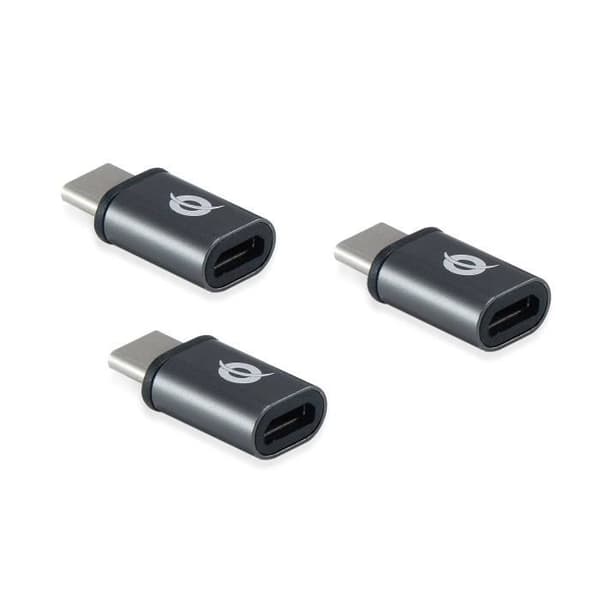 USB 2.0 Type-C kabeladapter och kontakt - Conceptronic - DONN05G - Svart - Aluminium - 0,48 Gbit/s