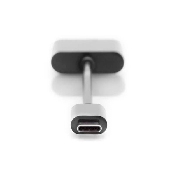 Digitus AK-300400-002-S, USB 3.0 (3.1 Gen 1) Typ-C, 3.5 mm, USB 3.0 (3.1 Gen 1) Typ-C, Svart, Svart, 0,2 m, 5 A