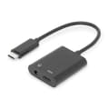 Miniatyrbild 1 av 4: Digitus AK-300400-002-S, USB 3.0 (3.1 Gen 1) Typ-C, 3.5 mm, USB 3.0 (3.1 Gen 1) Typ-C, Svart, Svart, 0,2 m, 5 A