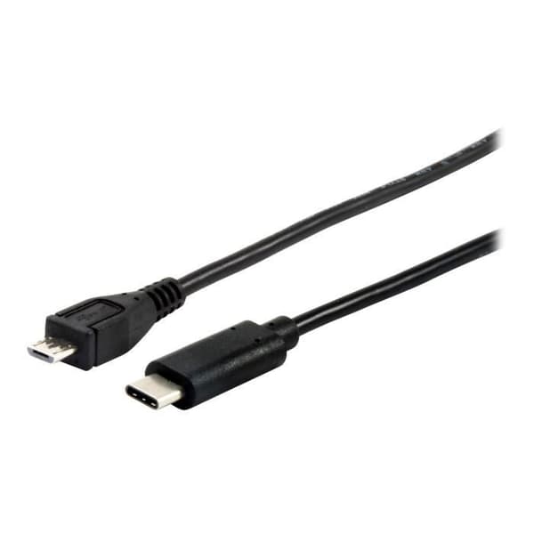 USB Micro-USB till USB-C-kabel - Utrusta - 1m - Svart
