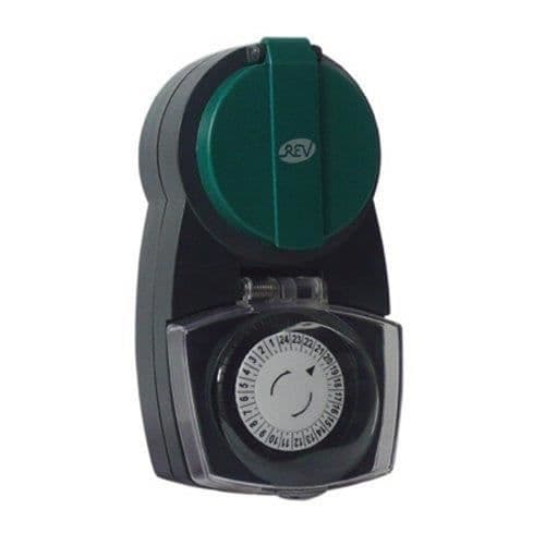 Mekanisk timer - REV RITTER - 0025710603 - 48 växlande lägen/dag - Svart/Grön