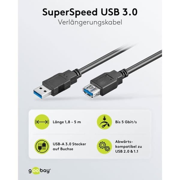 USB-3.0 anslutningskablar