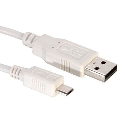 VALUE USB2.0 Kabel - A-MICROB - M/M - 15CM - Vit