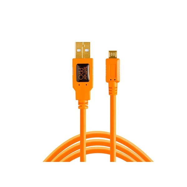 USB-kabel - Tether Tools - CU5430ORG - USB 2.0 - A Hane till Micro B 5-pin - Färg Orange