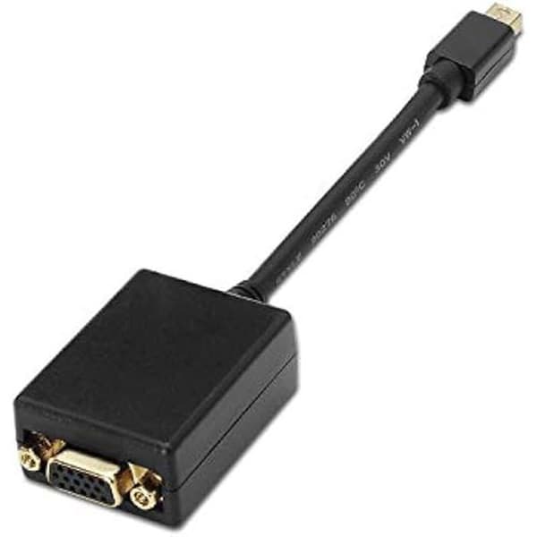 AISENS A125-0135 Mini DP till SVGA-omvandlare - Svart - 24K guldpläterad kontakt - Längd 15 cm