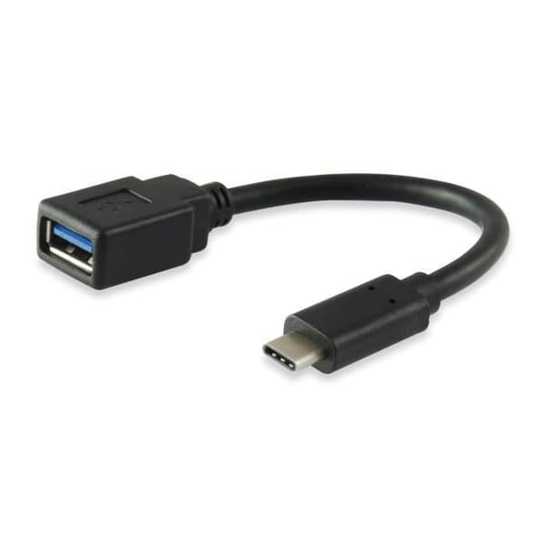 Utrusta 133455, 0,15 m, USB C, USB A, 3.0 (3.1 Gen 1), Hane-Kvinna, Svart