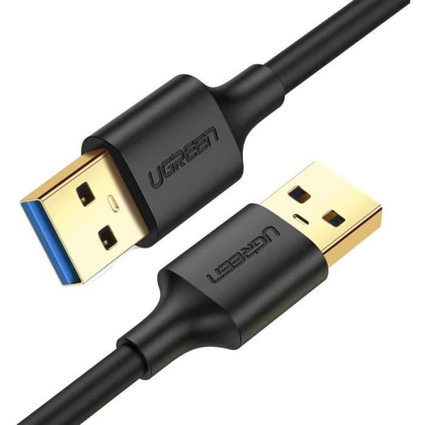 Datakabel USB 3.0 Typ A hane till hane SuperSpeed dubbel USB-kabel för hårddisk externt hölje, DVD, bärbar datorkylare