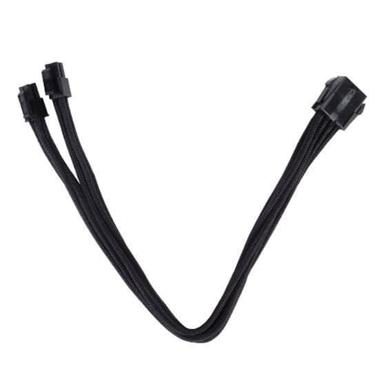 SilverStone SST-PP07-EPS8B - 30 cm EPS 8-stift till EPS / ATX 4 + 4-stifts Sleeve-förlängningskabel, svart