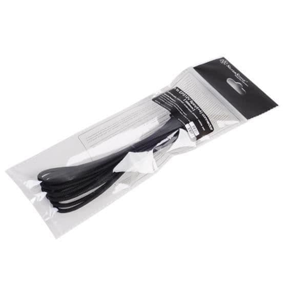 SilverStone SST-PP07-EPS8B - 30 cm EPS 8-stift till EPS / ATX 4 + 4-stifts Sleeve-förlängningskabel, svart