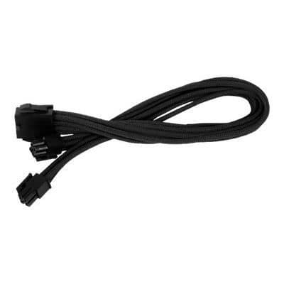 SilverStone SST-PP07-EPS8B - 30 cm EPS 8-stift till EPS / ATX 4 + 4-stifts Sleeve-förlängningskabel, svart
